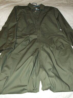 Vintage H.D. Lee Workwear Coveralls Rare Style Army Green Long Sleeves Size M